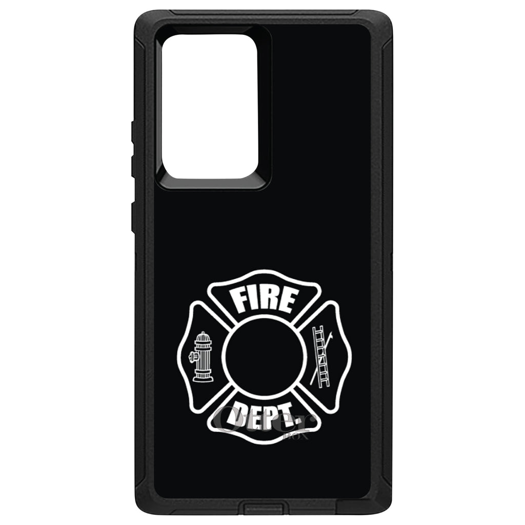 White Fire Department OtterBox Defender Case for iPhone & Galaxy, view 13