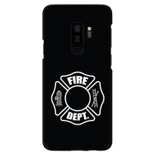 DistinctInk® Hard Plastic Snap-On Case for Apple iPhone or Samsung Galaxy - White Fire Department