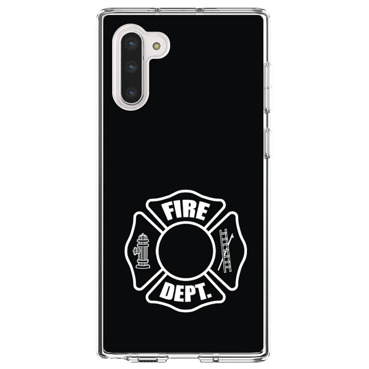 White Fire Department Maltese Cross Clear Shockproof iPhone Case, view 9