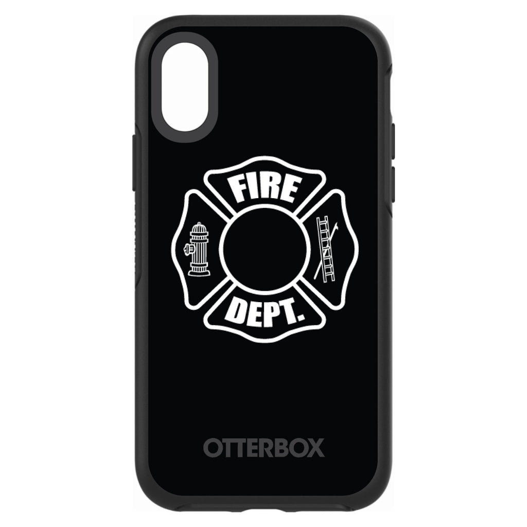 White Fire Department OtterBox Symmetry Case for iPhone & Galaxy, view 4