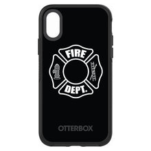 DistinctInk™ OtterBox Symmetry Series Case for Apple iPhone / Samsung Galaxy / Google Pixel - White Fire Department