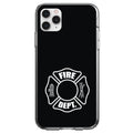 White Fire Department Maltese Cross Clear Shockproof iPhone Case