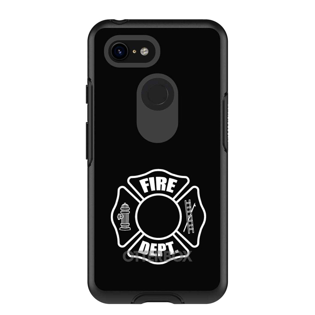 White Fire Department OtterBox Symmetry Case for iPhone & Galaxy, view 15