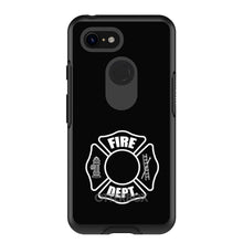 DistinctInk™ OtterBox Symmetry Series Case for Apple iPhone / Samsung Galaxy / Google Pixel - White Fire Department