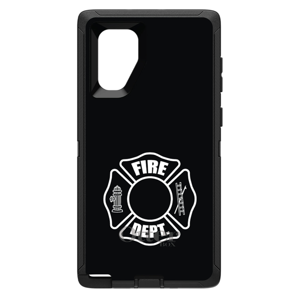White Fire Department OtterBox Defender Case for iPhone & Galaxy, view 14