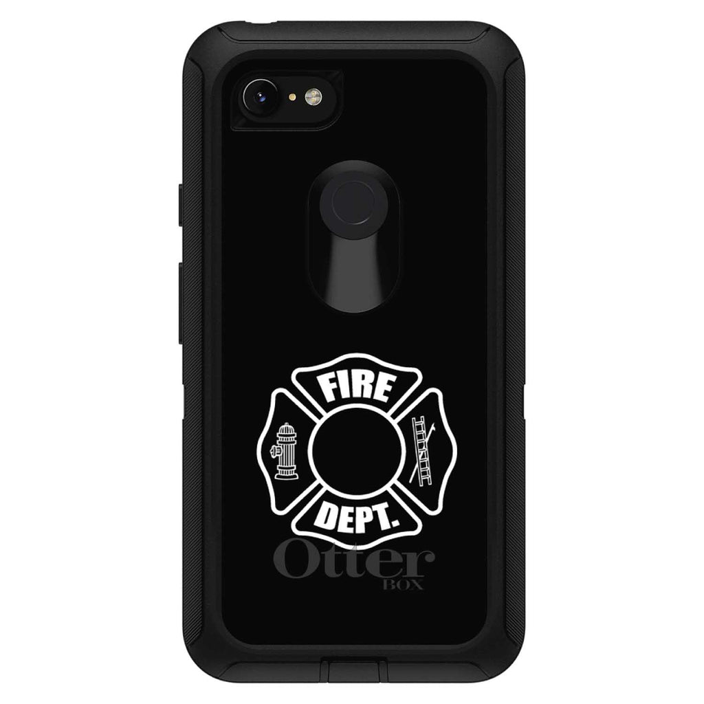 White Fire Department OtterBox Defender Case for iPhone & Galaxy, view 18