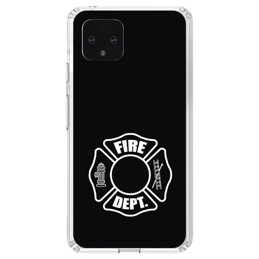 White Fire Department Maltese Cross Clear Shockproof iPhone Case, view 23