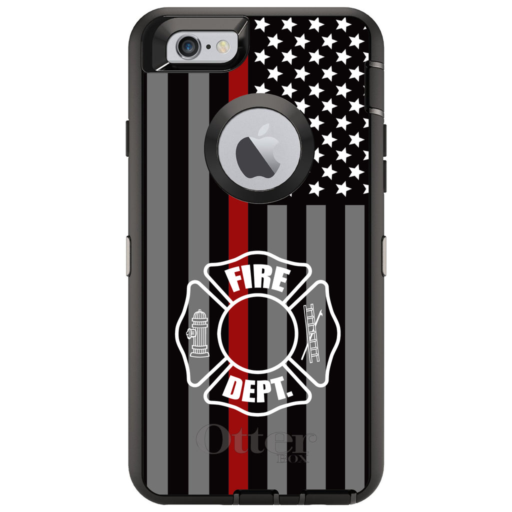 FD Thin Red Line OtterBox Defender Case for iPhone & Galaxy, view 4