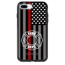 DistinctInk™ OtterBox Symmetry Series Case for Apple iPhone / Samsung Galaxy / Google Pixel - FD Thin Red Line