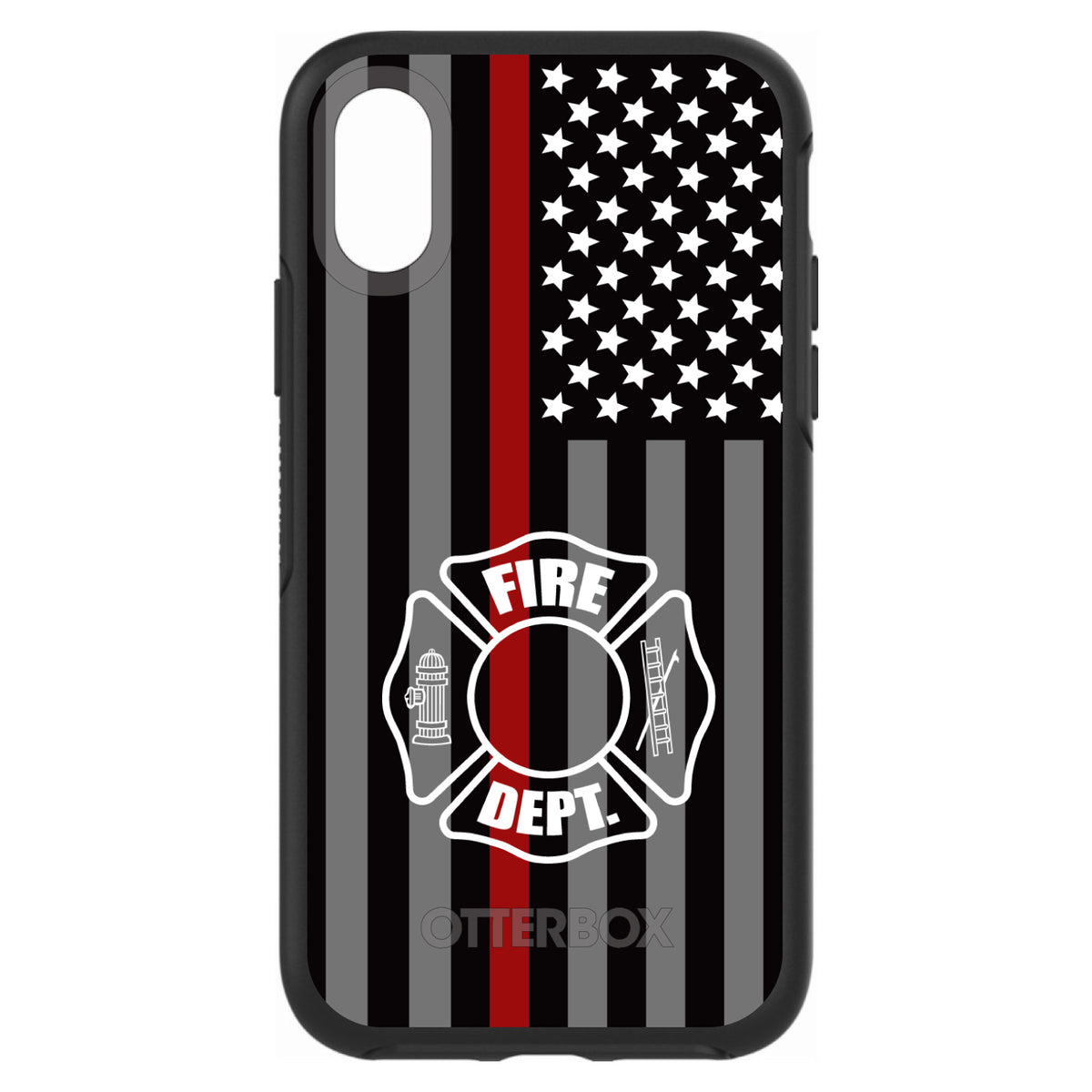 FD Thin Red Line OtterBox Symmetry Case for iPhone & Galaxy, view 4