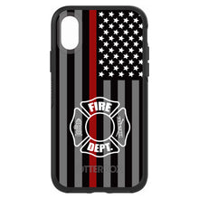 DistinctInk™ OtterBox Symmetry Series Case for Apple iPhone / Samsung Galaxy / Google Pixel - FD Thin Red Line