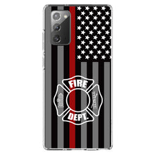 DistinctInk® Clear Shockproof Hybrid Case for Apple iPhone / Samsung Galaxy / Google Pixel - FD Thin Red Line Maltese Cross