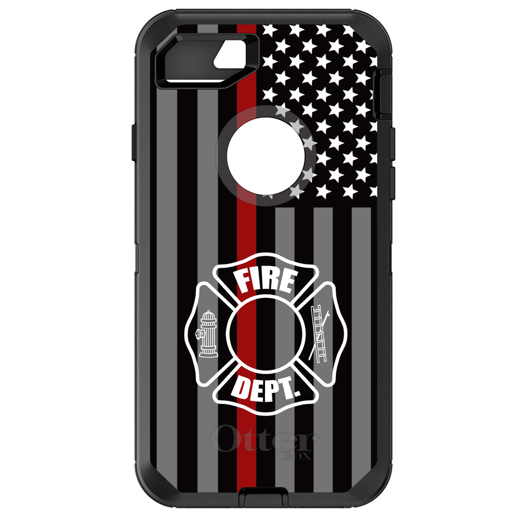 FD Thin Red Line OtterBox Defender Case for iPhone & Galaxy