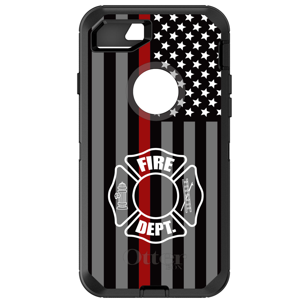FD Thin Red Line OtterBox Defender Case for iPhone & Galaxy