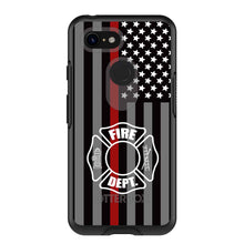 DistinctInk™ OtterBox Symmetry Series Case for Apple iPhone / Samsung Galaxy / Google Pixel - FD Thin Red Line