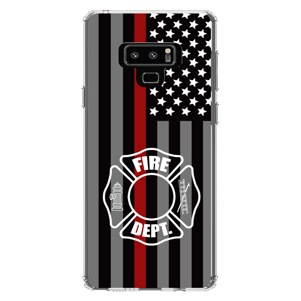 FD Thin Red Line Maltese Cross Clear Shockproof iPhone Case, view 11
