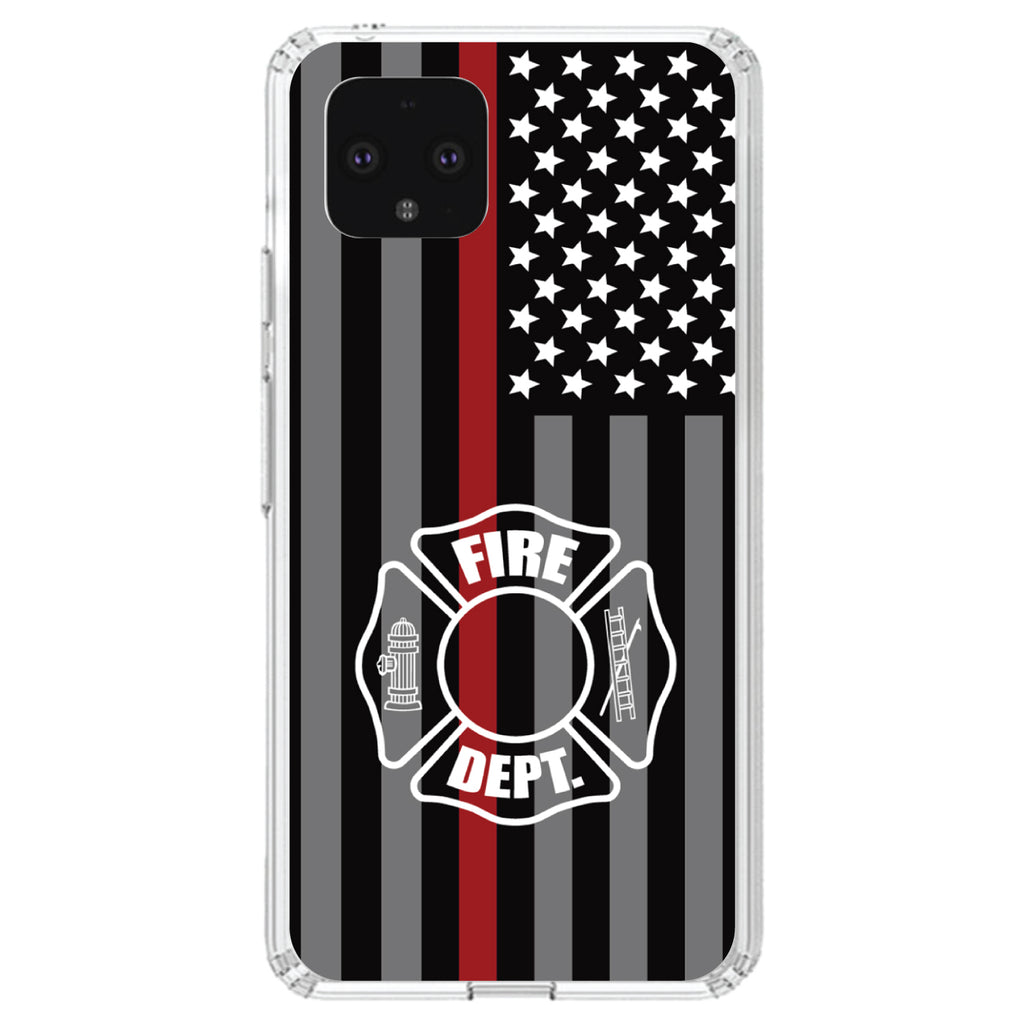 FD Thin Red Line Maltese Cross Clear Shockproof iPhone Case, view 23