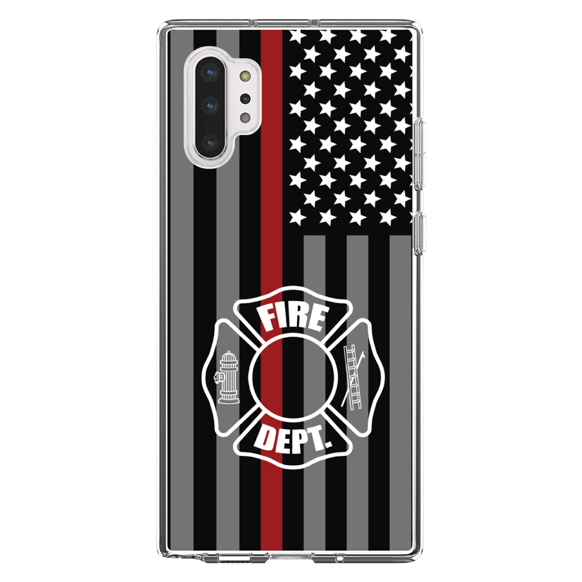 FD Thin Red Line Maltese Cross Clear Shockproof iPhone Case, view 10