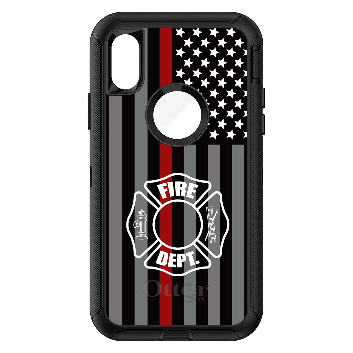 FD Thin Red Line OtterBox Defender Case for iPhone & Galaxy, view 3