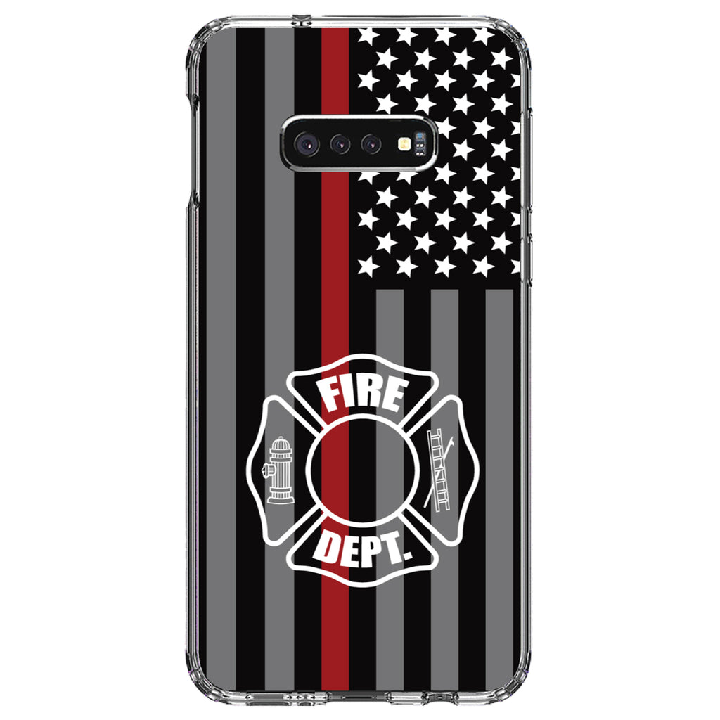 FD Thin Red Line Maltese Cross Clear Shockproof iPhone Case, view 18