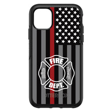 DistinctInk™ OtterBox Symmetry Series Case for Apple iPhone / Samsung Galaxy / Google Pixel - FD Thin Red Line