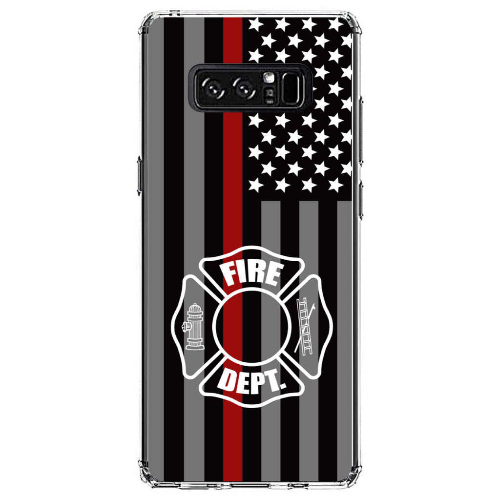 FD Thin Red Line Maltese Cross Clear Shockproof iPhone Case, view 12