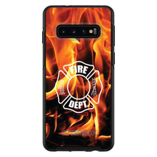 DistinctInk™ OtterBox Symmetry Series Case for Apple iPhone / Samsung Galaxy / Google Pixel - Flames Fire Department