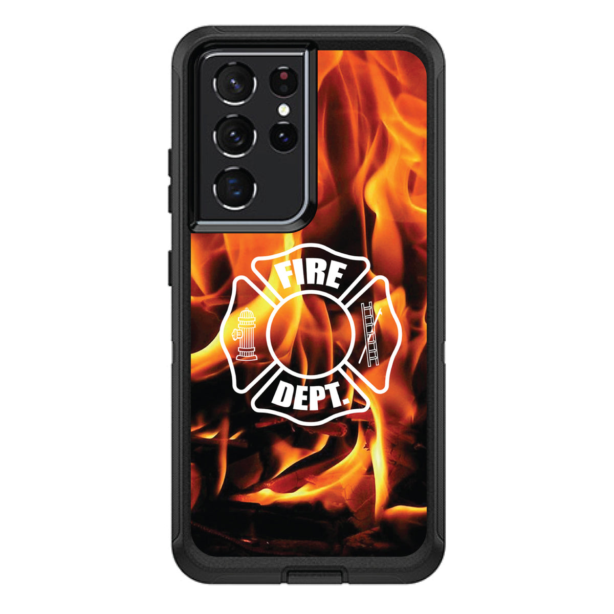 Flames Fire Department OtterBox Defender Case for iPhone & Galaxy, view 7
