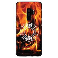 DistinctInk® Hard Plastic Snap-On Case for Apple iPhone or Samsung Galaxy - Flames Fire Department