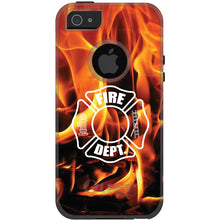 DistinctInk™ OtterBox Commuter Series Case for Apple iPhone or Samsung Galaxy - Flames Fire Department