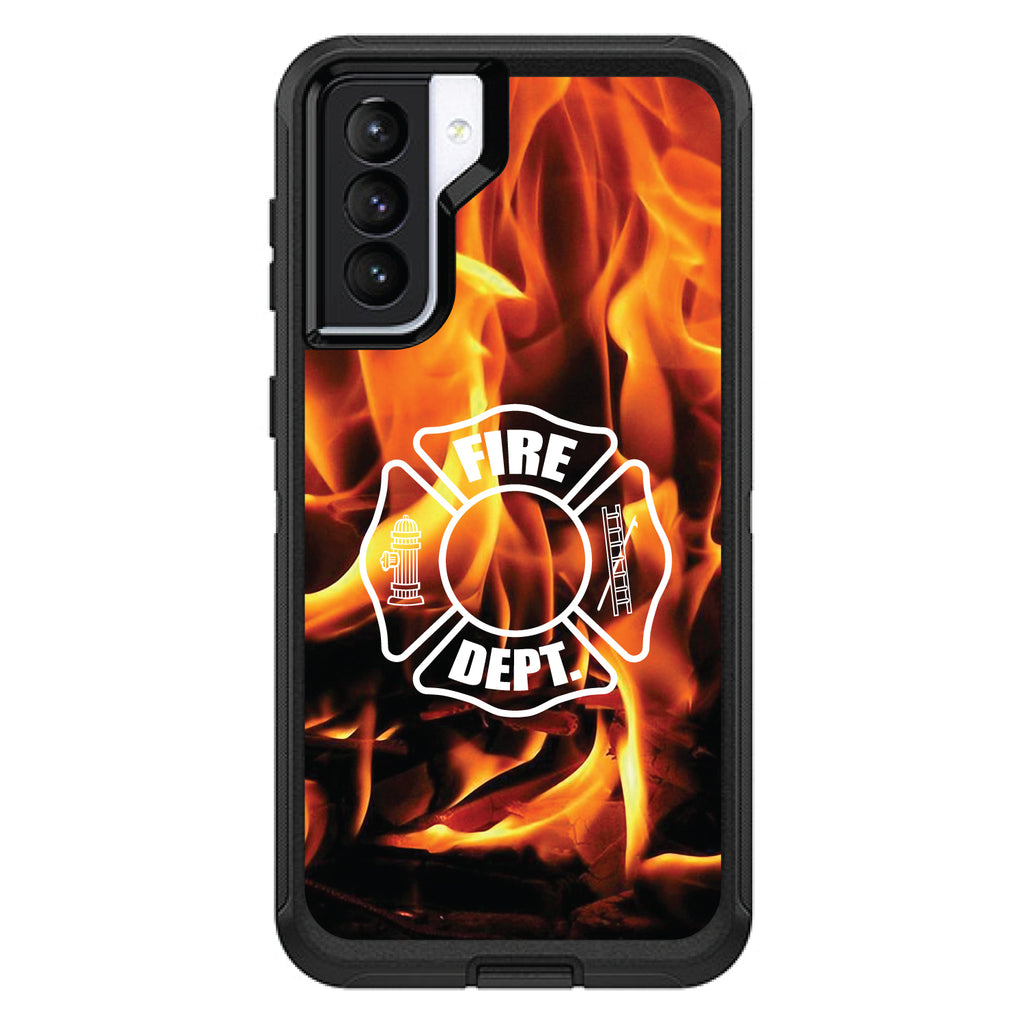 Flames Fire Department OtterBox Defender Case for iPhone & Galaxy, view 5
