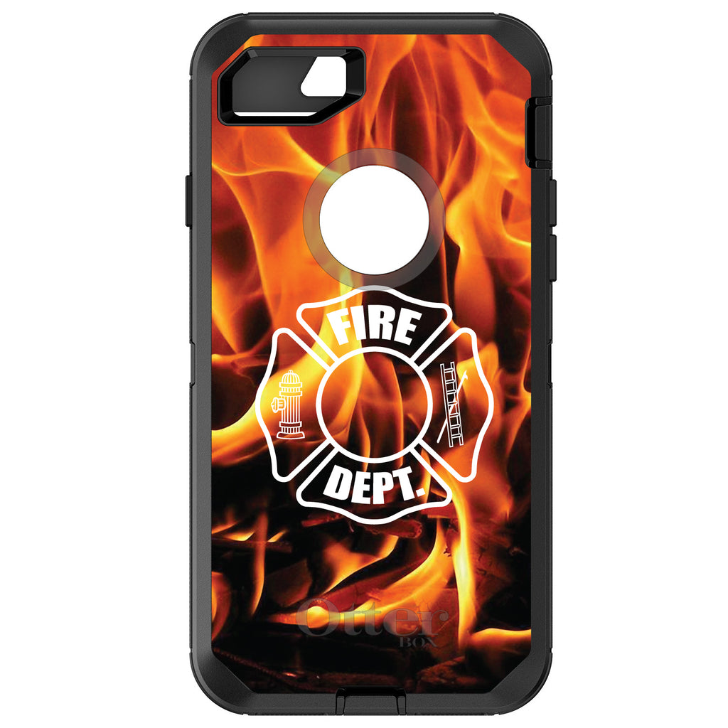 Flames Fire Department OtterBox Defender Case for iPhone & Galaxy
