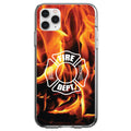 Flames Fire Department Maltese Cross Clear Shockproof iPhone Case