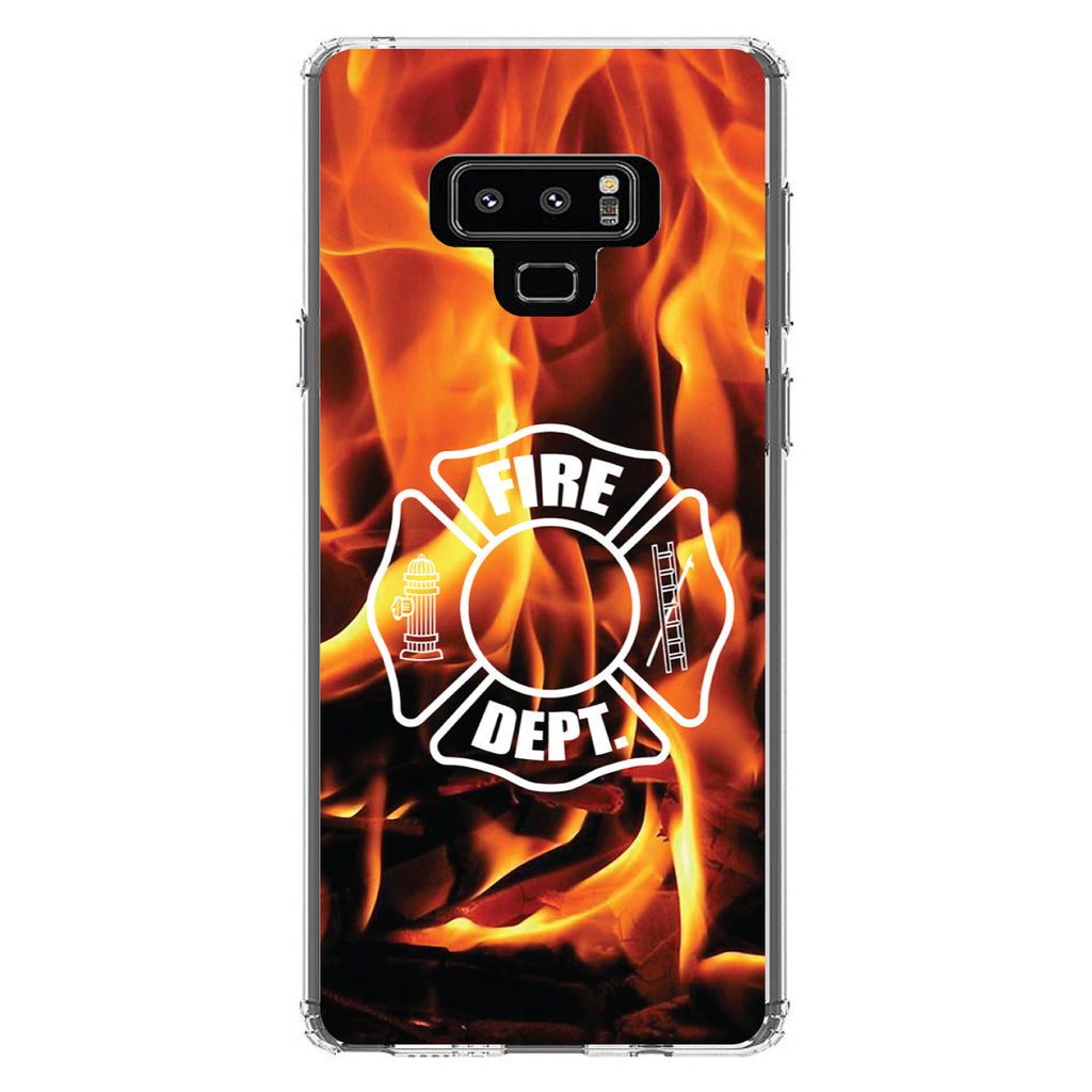 Flames Fire Department Maltese Cross Clear Shockproof iPhone Case, view 11