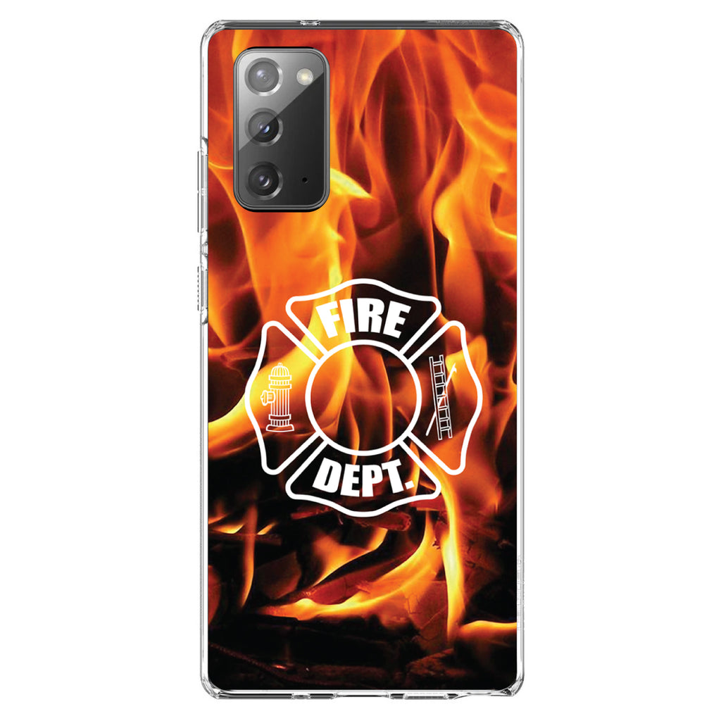Flames Fire Department Maltese Cross Clear Shockproof iPhone Case, view 7