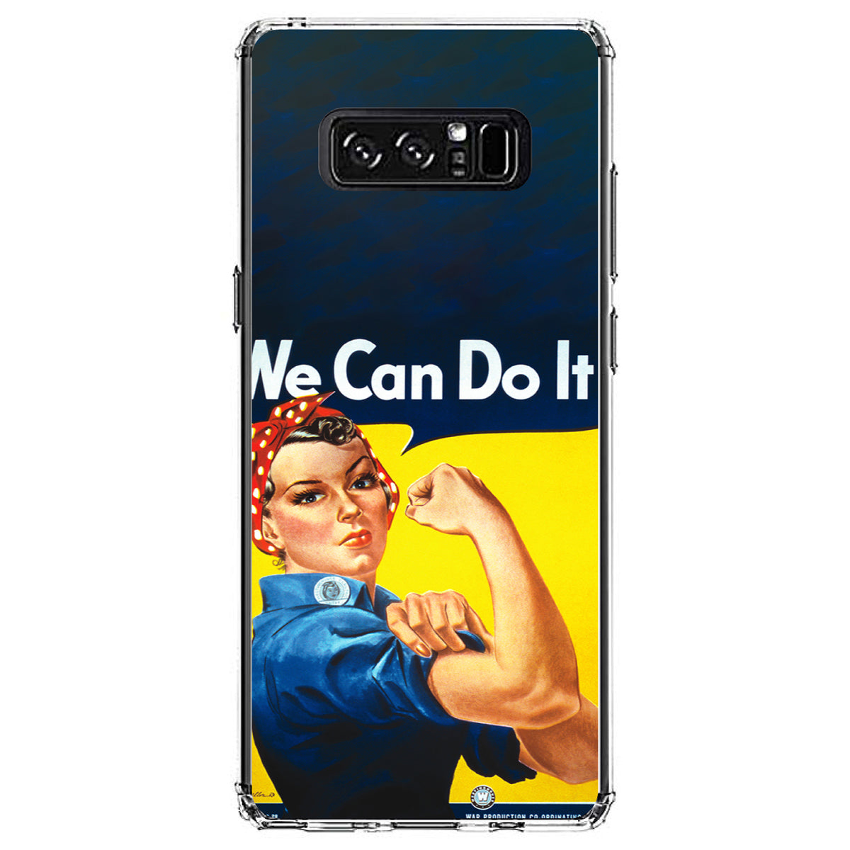Rosie the Riveter Clear Shockproof iPhone Case, view 12