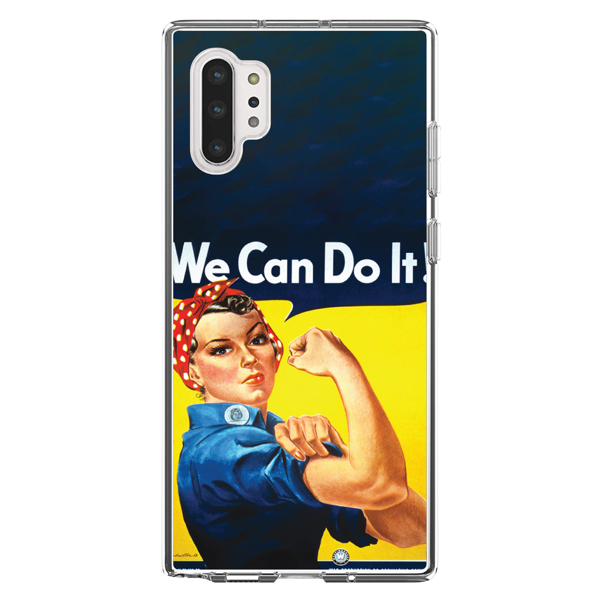 Rosie the Riveter Clear Shockproof iPhone Case, view 10
