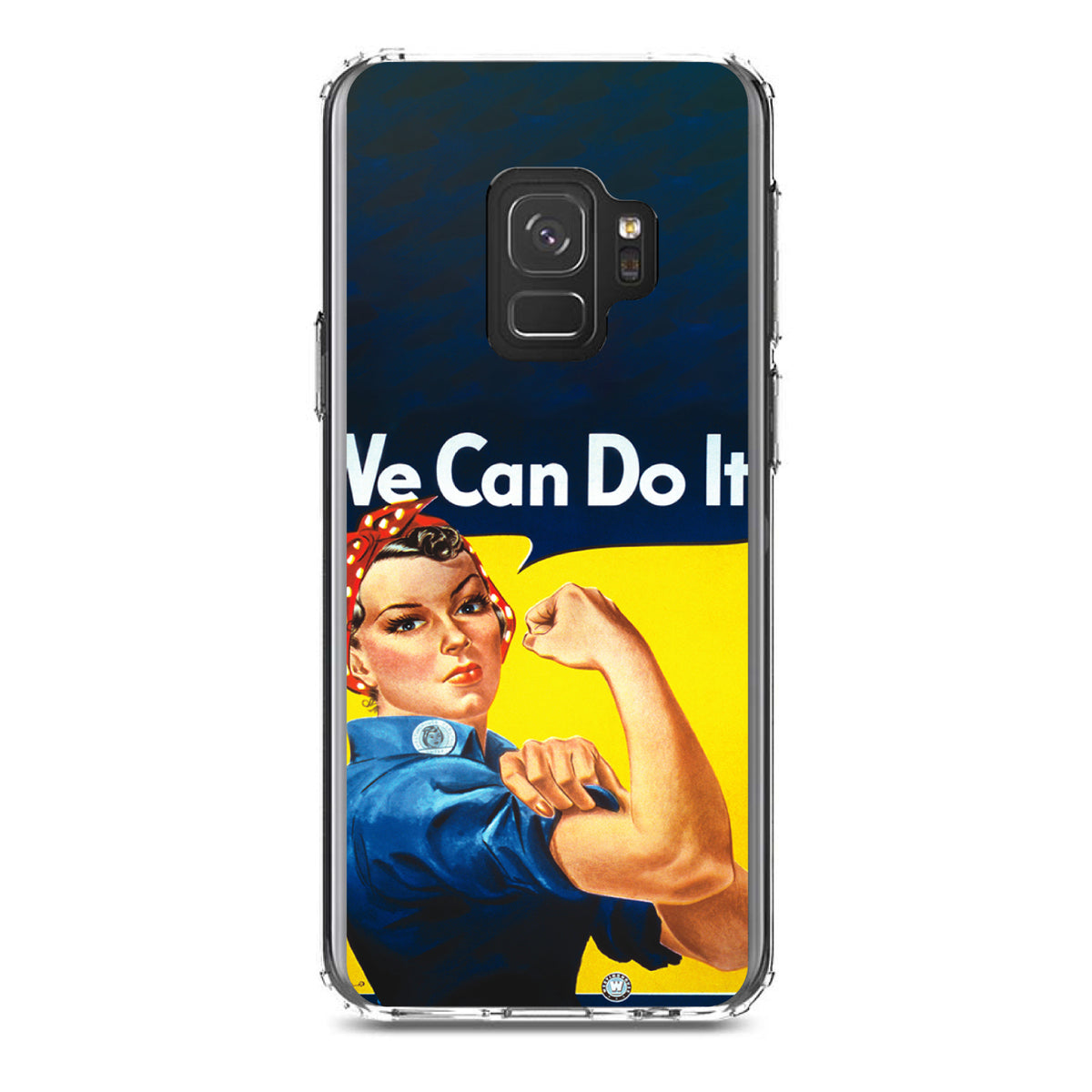 Rosie the Riveter Clear Shockproof iPhone Case, view 19