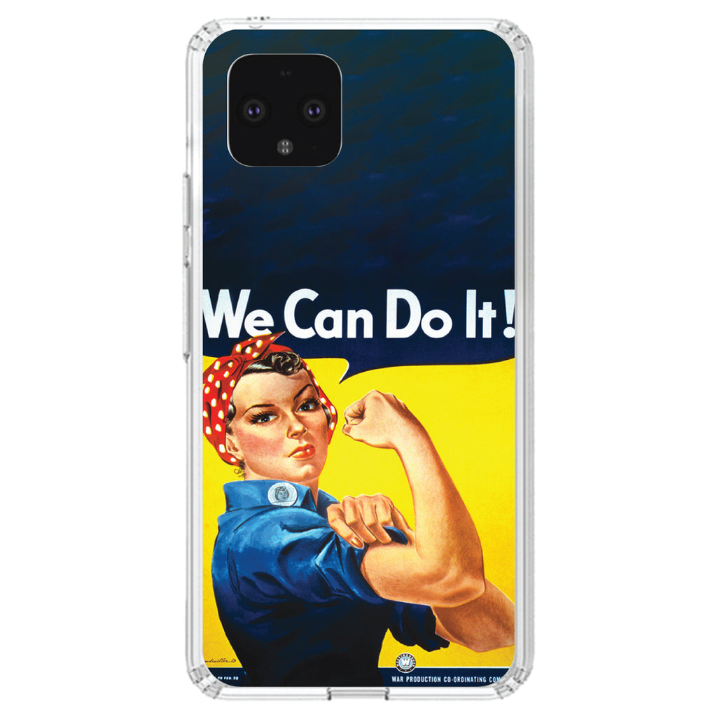 Rosie the Riveter Clear Shockproof iPhone Case, view 23
