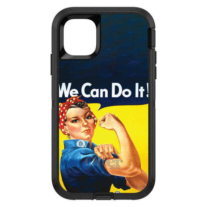 DistinctInk™ OtterBox Defender Series Case for Apple iPhone / Samsung Galaxy / Google Pixel - Rosie the Riveter