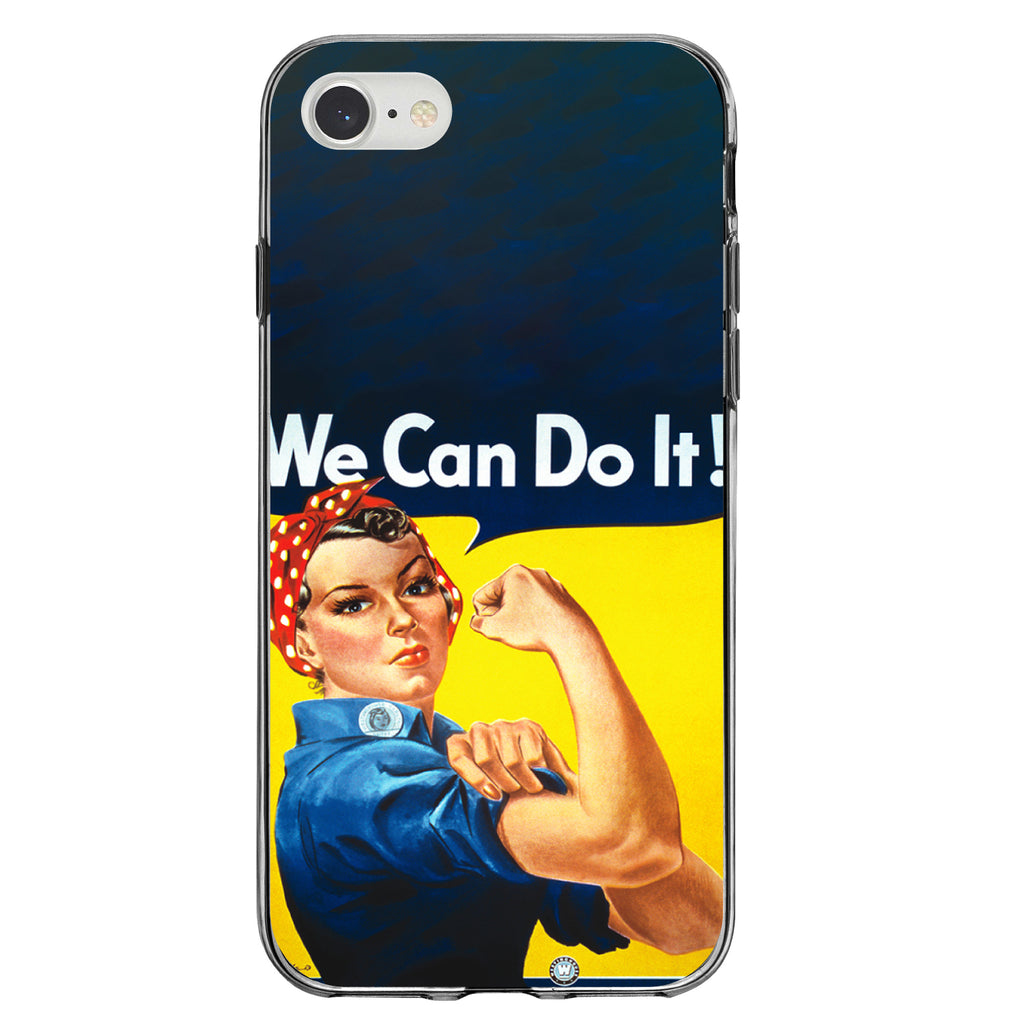 Rosie the Riveter Clear Shockproof iPhone Case, view 5