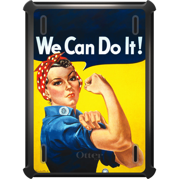 DistinctInk™ OtterBox Defender Series Case for Apple iPad / iPad Pro / iPad Air / iPad Mini - Rosie the Riveter