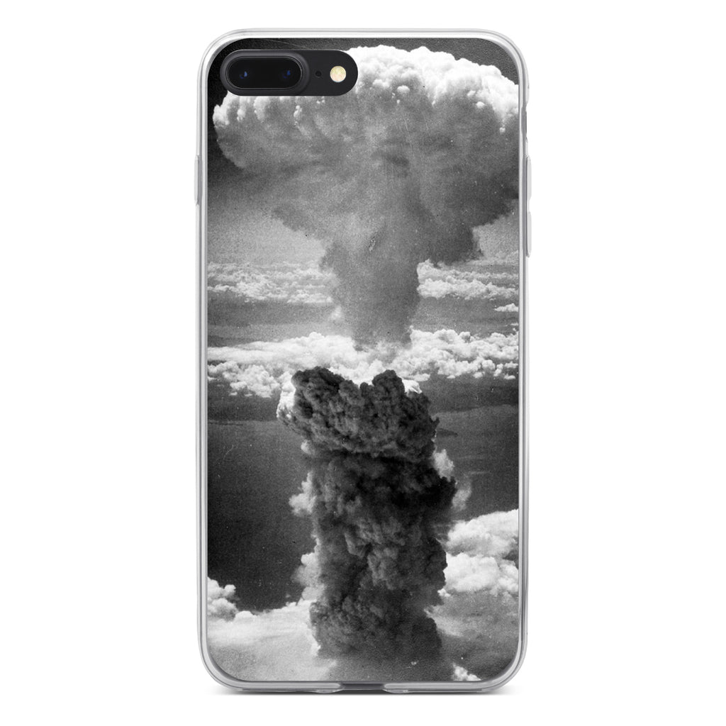Nuclear Mushroom Cloud Clear Shockproof iPhone Case, view 6