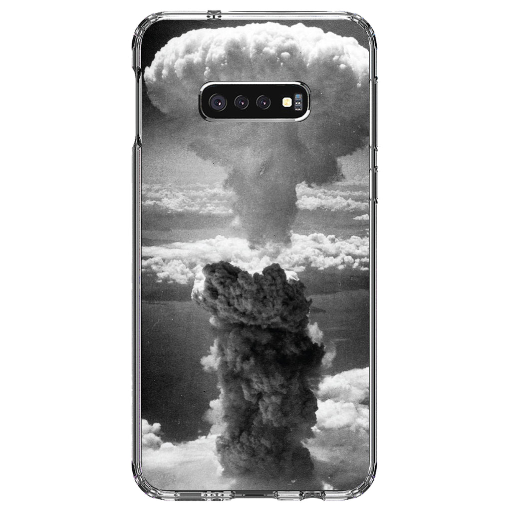Nuclear Mushroom Cloud Clear Shockproof iPhone Case, view 18