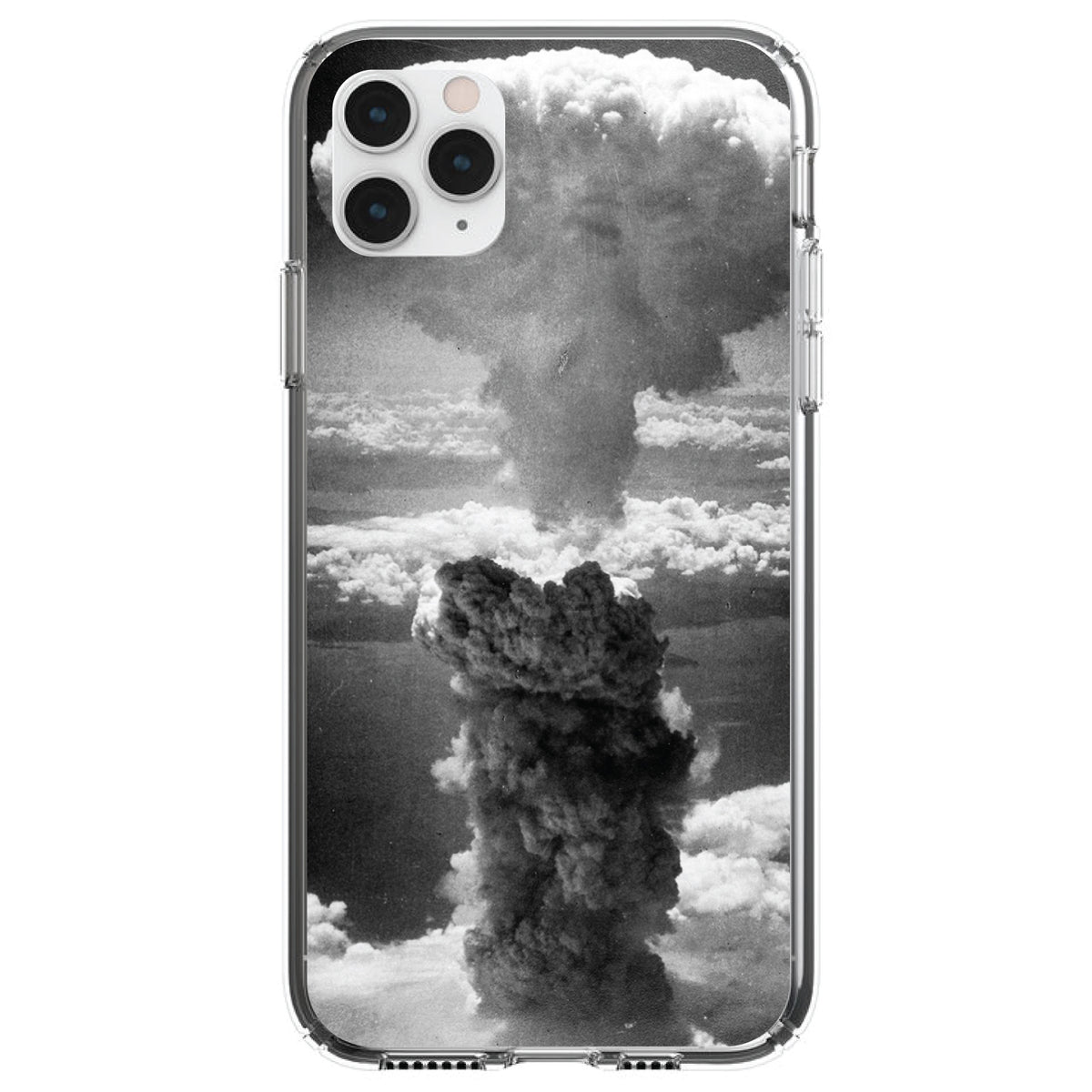 Nuclear Mushroom Cloud Clear Shockproof iPhone Case