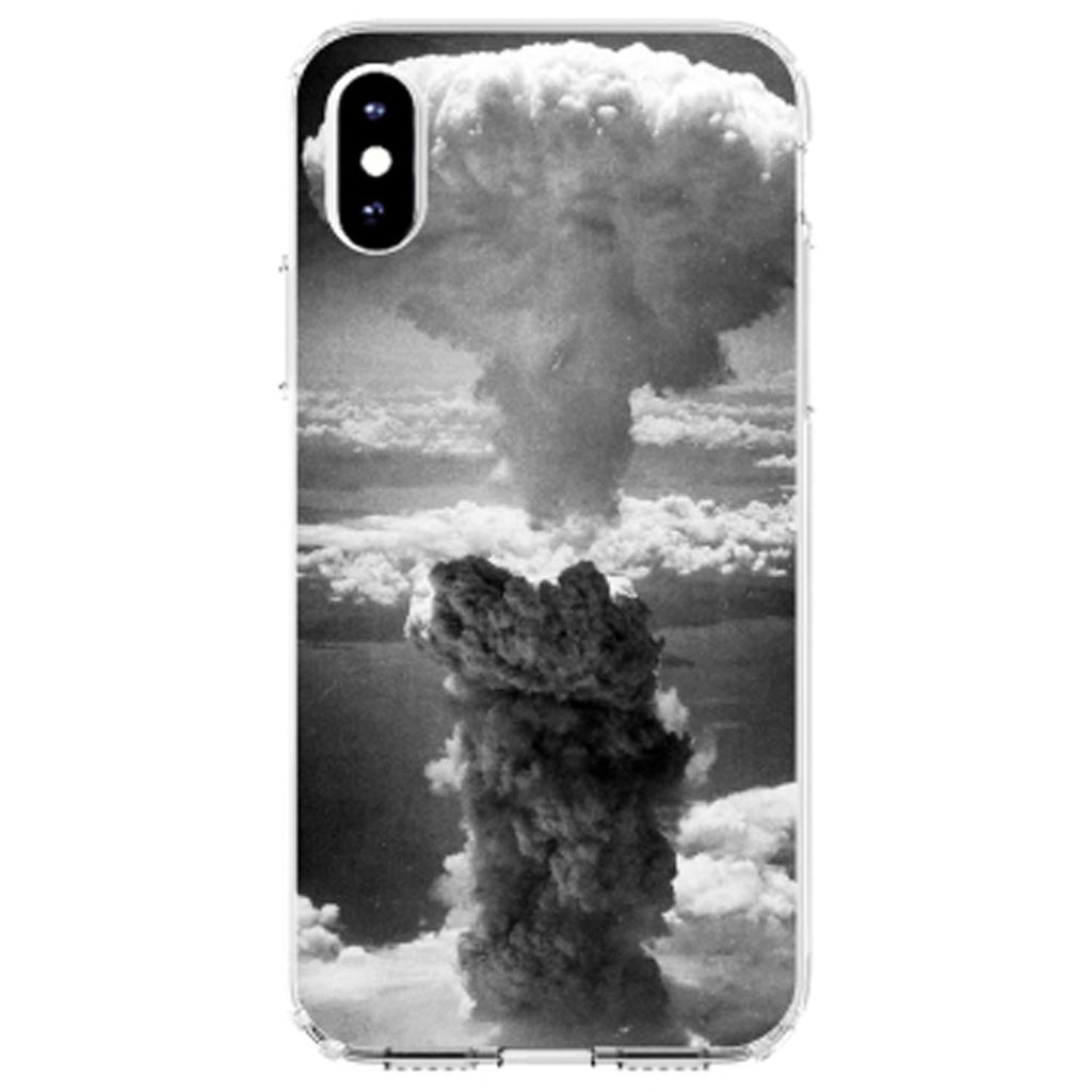 Nuclear Mushroom Cloud Clear Shockproof iPhone Case, view 2