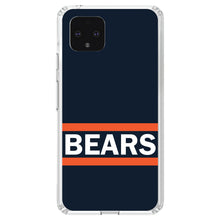 DistinctInk® Clear Shockproof Hybrid Case for Apple iPhone / Samsung Galaxy / Google Pixel - Orange Navy Bears