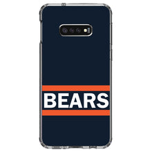 DistinctInk® Clear Shockproof Hybrid Case for Apple iPhone / Samsung Galaxy / Google Pixel - Orange Navy Bears