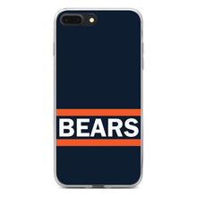 DistinctInk® Clear Shockproof Hybrid Case for Apple iPhone / Samsung Galaxy / Google Pixel - Orange Navy Bears