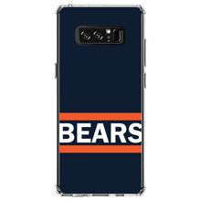 DistinctInk® Clear Shockproof Hybrid Case for Apple iPhone / Samsung Galaxy / Google Pixel - Orange Navy Bears